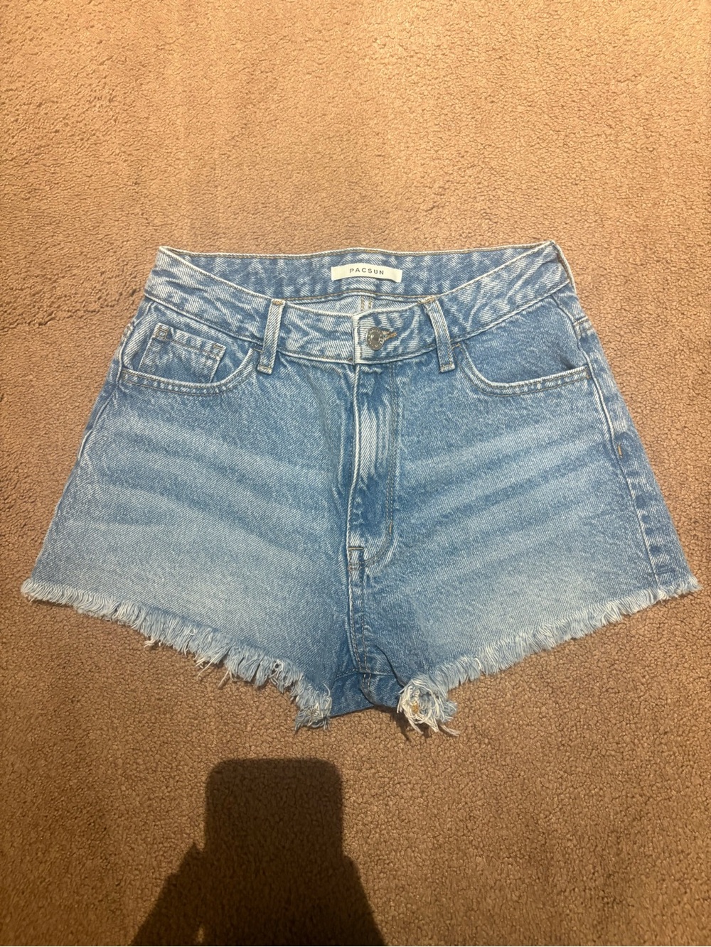 PacSun Light Blue High-Waist Denim Shorts size 25